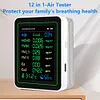 12 in 1 Air Quality Monitor Real-time Carbon Dioxide Detector PM2.5 PM10 Tester