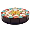 Mandala Diamond Painting Storage Box Wooden Round Jewelry Case with Lid Kits