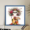 Cartoon Japanese Geisha-11CT Stamped Cross Stitch 40*40cm/15.75*15.75in