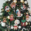 10Pcs Christmas Diamond Painting Photo Frame Hanging Pendant for Xmas Tree