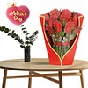 Floral Bouquet Thank You Card 3D Pop Up Card for All Occasion (Rose)