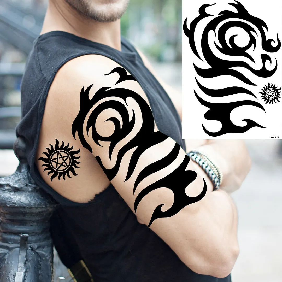 Large Lion Temporary Tattoos For Men Adults Realistic Totem Watercolor Tiger Fake Tattoo Sticker Chest Body Tatoos Waterproof