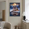 Moon Wolf-Full Round Diamond Painting 40*50cm