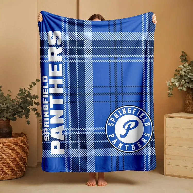 Custom Team Blanket, School Sport Team Logo Personalized Blanket, College Dorm Fleece, Personal Team Gift, Senior Night Graduation Gift