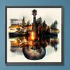 (US Local)Paint By Numbers Kit On Canvas DIY Oil Art Guitar Home Wall Decor40x40cm