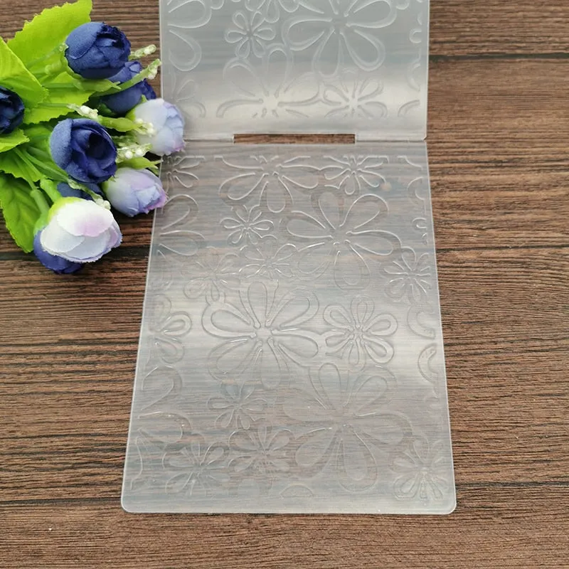 AOKEDIY Flower Plastic Embossing Folders for DIY Scrapbooking Paper Craft/Card Making Decoration Supplies