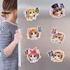 6Pcs Butterfly Kitten Diamond Painting Fridge Magnet Diamond Art Magnets Decals Kit