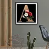 Flower Alphabet A - Full Round Diamond Painting 30*30cm