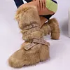 Women's Hot Trendy Y2K Style High Tube Lace-Up Furry Snow Boots