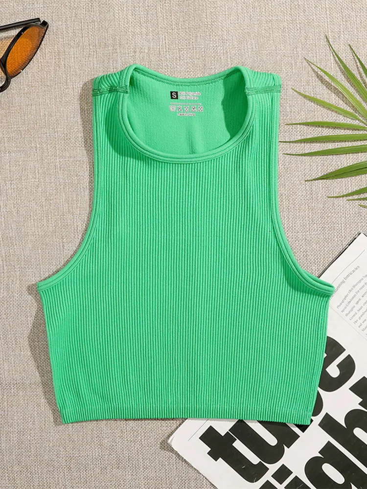 Churchf Churchf Hot Style Sports Yoga Top Nylon Fitness Running Moisture And Sweat-Breathing Seamless Knit Vest