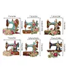 6pcs DIY Diamond Special Shaped Sewing Machine Keychain Kits