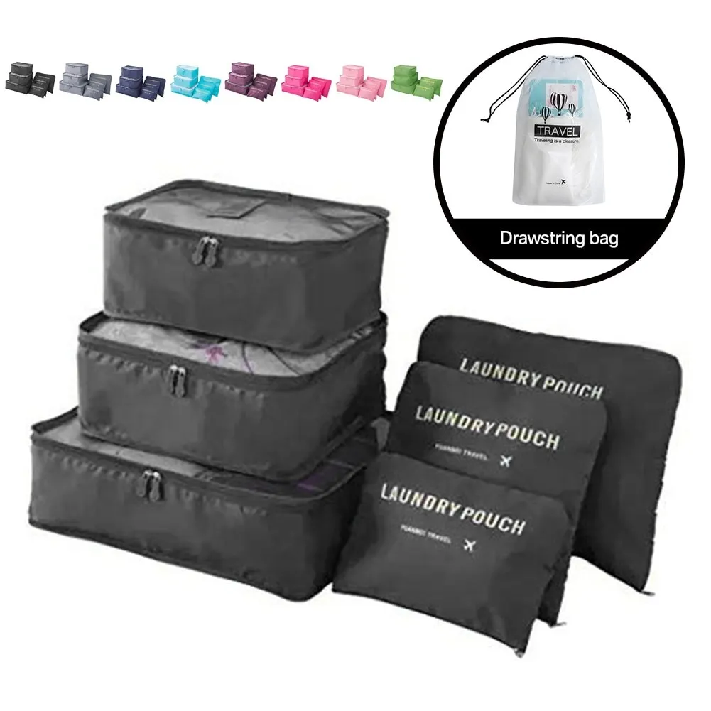 Athvotar Travel Storage Bag Set for Clothes Tidy Organizer Wardrobe Suitcase Pouch Travel Organizer Bag Case Shoes Packing Cube Bag