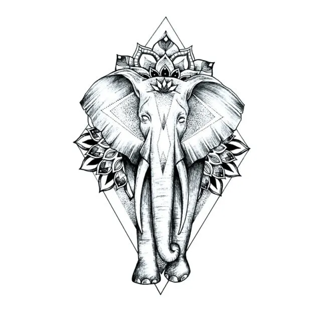 Waterproof Temporary Tattoo Stickers Butterfly Tiger Feather  Design Tattoo Children Black Body Art Fake Tattoos for Men Women