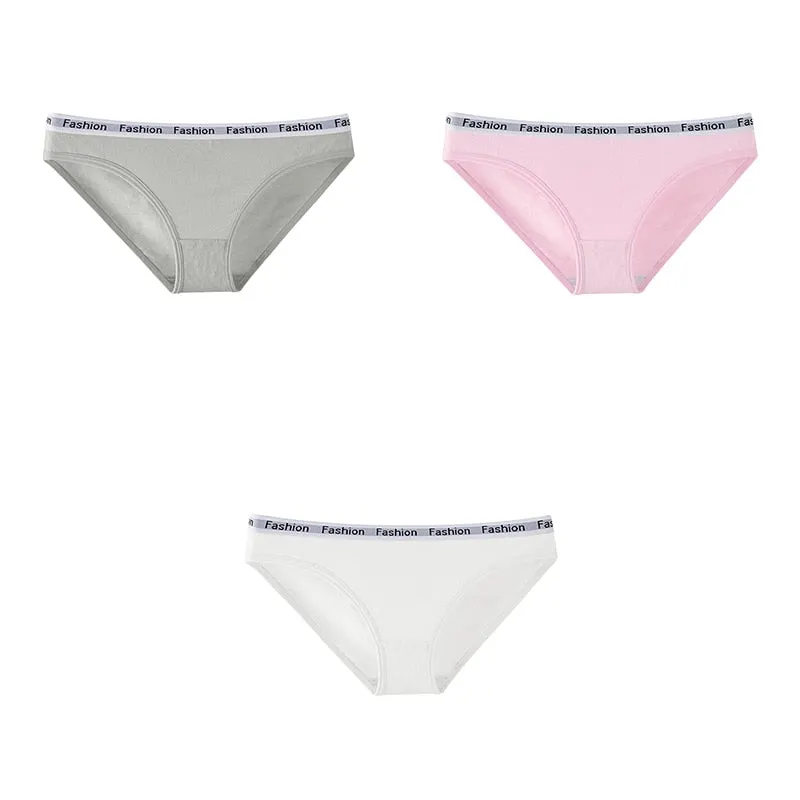 3 Pcs Women Underwear Panties Cotton Briefs Female Underwear Soft Girls Panties Sport Fashion Lingerie Free Shipping BANNIROU