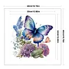 (Stamped/Counted) Flowers  Butterflies - 11CT Cross Stitch 40*40cm/15.75*15.75in
