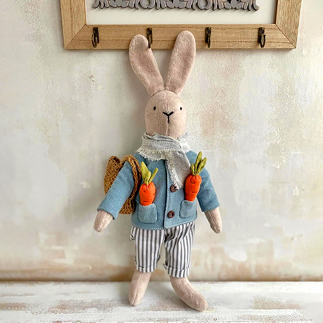 Sewing Rabbit With Clothes Template Set