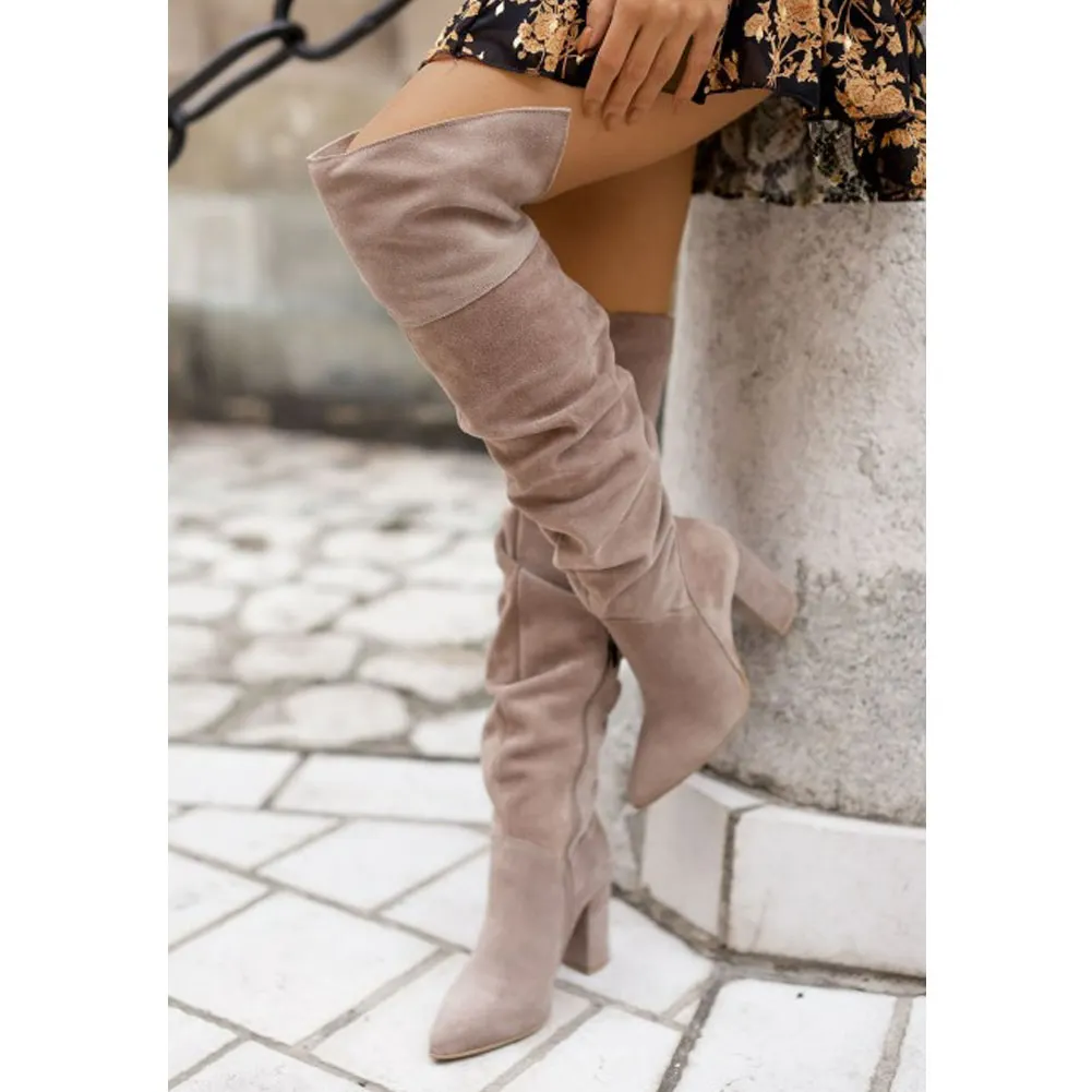 Breakj On Sale Top Quality Female Cowgirls Zipper Ridding Boots For Women Chunky Heels Fashion Vintage Casual Walking Shoes