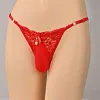 Men's Low Rise Adjustable Waist Sexy Lace Fashion Thong Seamless Breathable T-Pants