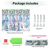 (US Local)Santa Claus A5 Size Diamond Painting Notebook Set with 4Pcs Bookmark Gift
