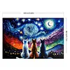 Three Cats-Paint by Numbers Acrylic Painting 60*40CM