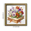 Diamond Painting Wooden Double-Sided Flowers Book Ornaments Kit with Photo Frame Desktop