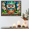 Hibou-Peinture diamant en forme sp&eacute;ciale-40*30cm