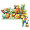(US Local)Parrot Wooden Diamond Painting Door Topper Right Angle Sign for Party (Right)