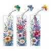 DIY 3Pcs Flowers-Diamond Painting Bookmark