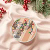 (US Local)6pcs Set Xmas Theme DIY Diamond Painting Coasters Kit with Holder Kit