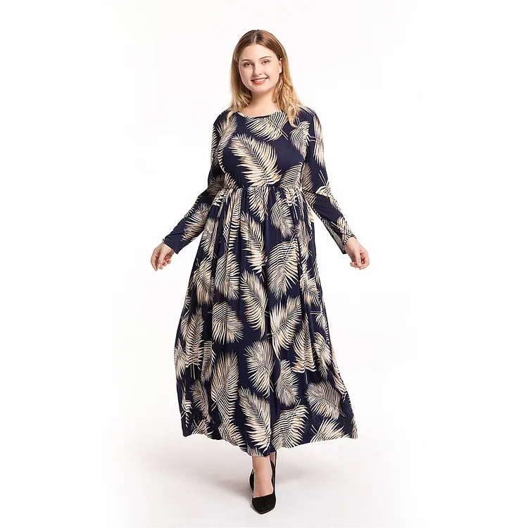 Muslim Women Stylish Kashibo Abaya Muslim Ladies Long Gown Islamic Clothing Jilbab Jalabiya Fashion Printed Slim Dress