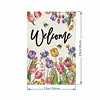 DIY Diamong Painting Double Sided Drills Garden Flags Outdoor Decor Holiday Garden Decorations Kit(Welcome Flower)