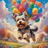 Diamond Painting-DIY Full Round Drill Cute Yorkshire Terrier