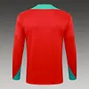 Joyfball 2024/2025 Portugal Half-Pull Training Suit Red Football Shirt