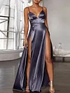 Split-Side Backless Condole Belt Maxi Dresses