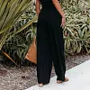 Pantalon smock&eacute; &agrave; poches en m&eacute;lange de lin Fresh Air