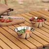 4Pcs 300ml Outdoor Sierra Bowl Stainless Steel Tableware for Backpacking Hiking