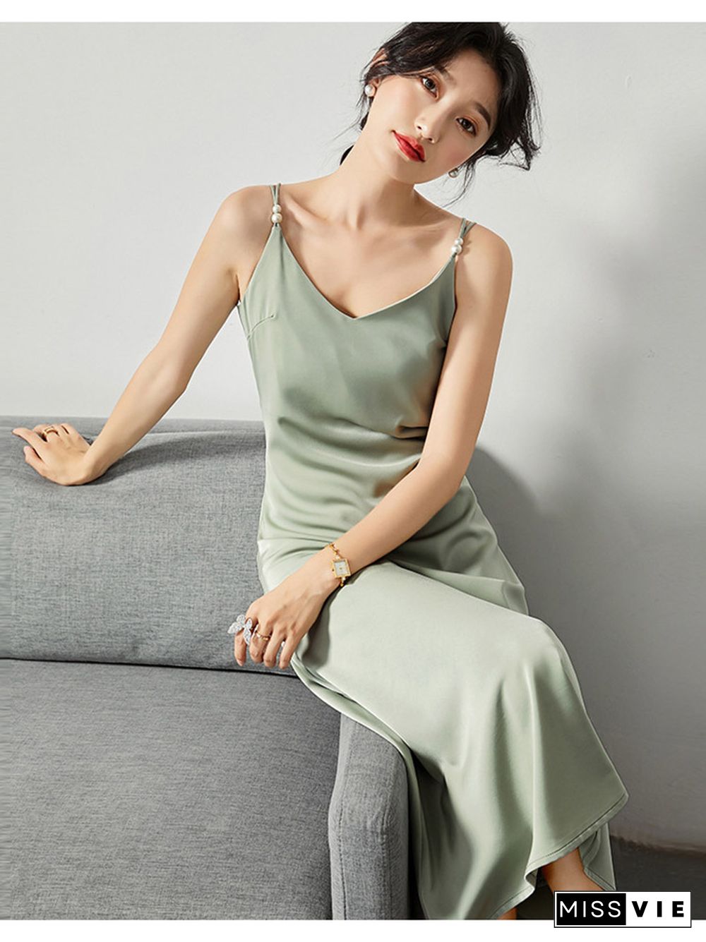 Elegant Dresses For Women Long Summer Dress Sleeveless Suspenders Sexy