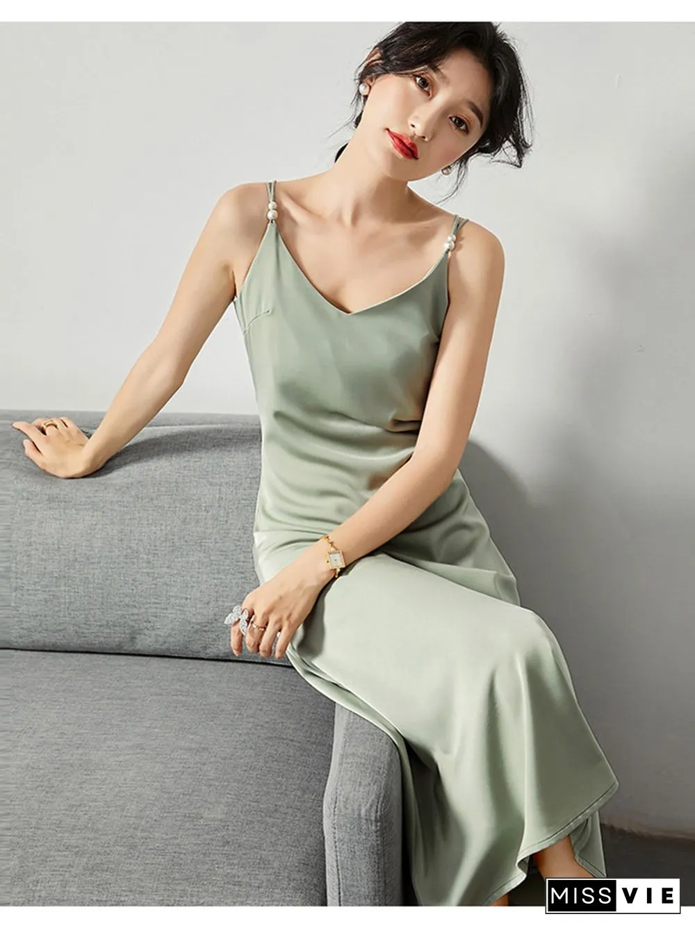 Elegant Dresses For Women Long Summer Dress Sleeveless Suspenders Sexy