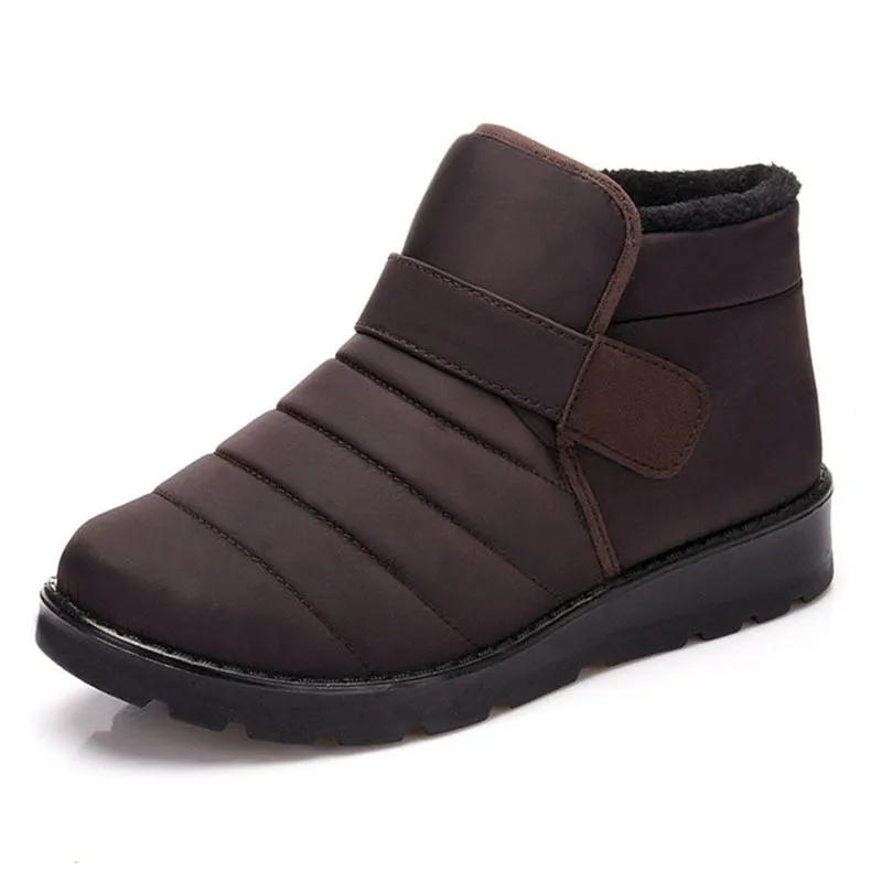 Waterproof Shoes Winter Men Boots Warm Fur Plus Size Men's Boots Male Men's Sneaker Plush Sneakers Slip On Work Shoes Footwear