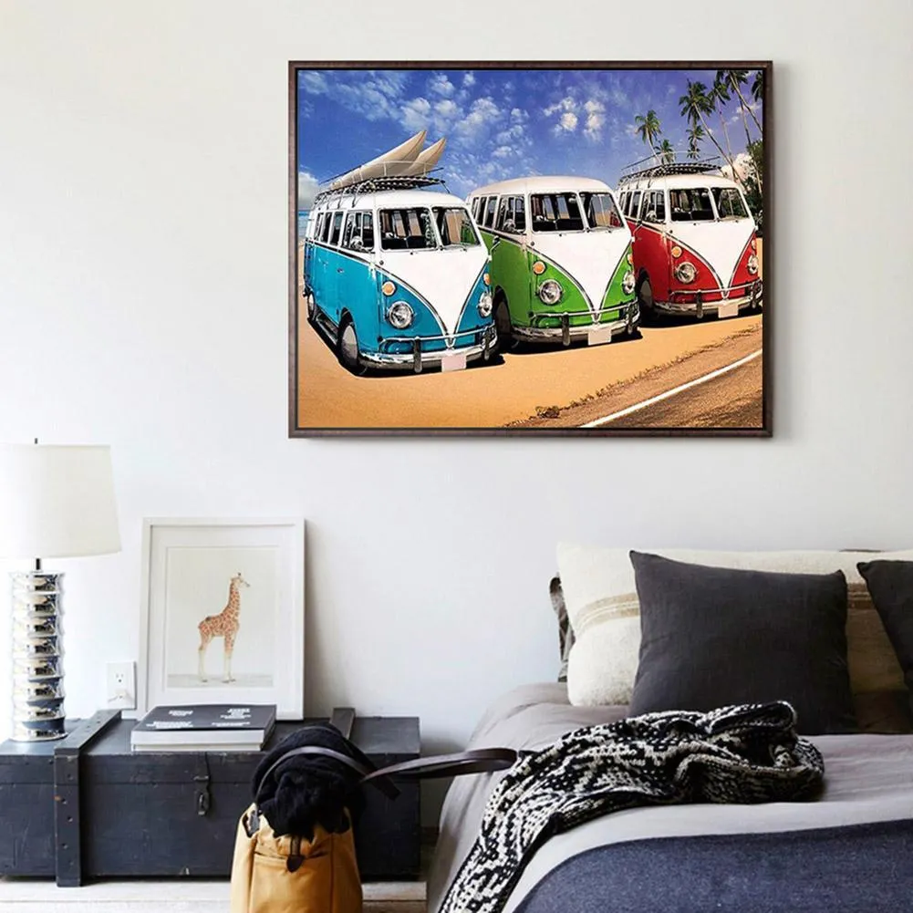 Diamond Painting - Full Round Drill - Bus Station(40*30cm)