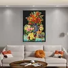 Blooming Flowers-Full Embroidery 2 Strands 14CT Stamped Cross Stitch-55*75CM-Large Size