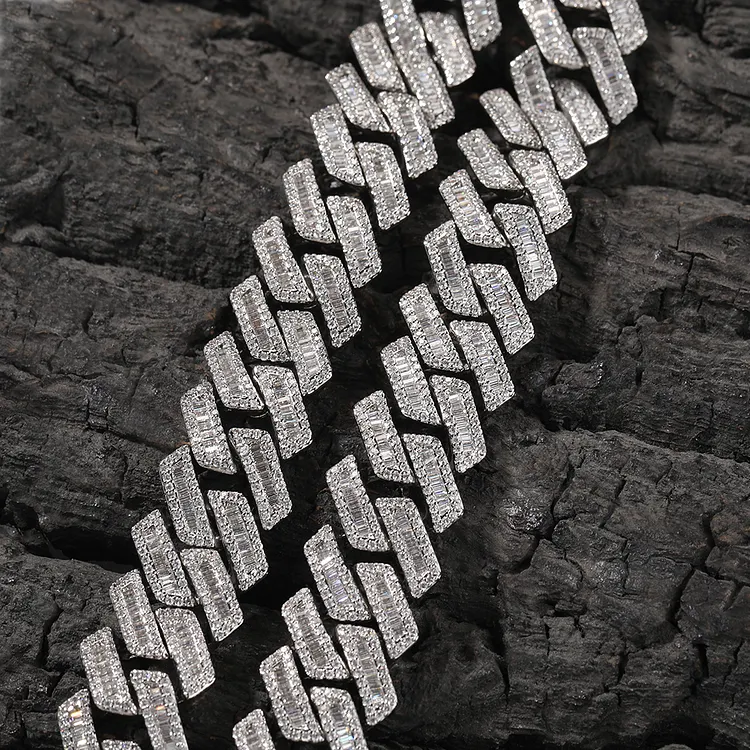 Iced Out Hip Hop Bling Bling Necklaces Bracelets Cuban Chains For Men