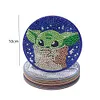 6/8Pcs Diy Diamonds Painting Coasters Cartoon Cup