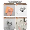 Glacier Pattern Transparent Shower Storage Rack Punch-Free Suction Cup Shelf