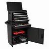 [US Local Warehouse] Large Detachable Toolbox with Double Door & Wheels Sliding Drawers Tool Chest Large Capacity Mechanic Tool Storage Box Metal Tool Cart for Garage Tool Room