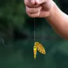 5Pcs Metal Spinner Spoon Fishing Lure with Treble Hooks Rotating Sequins Bait