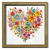 Diamond Painting Wooden Double-Sided Love Flower Ornaments Kit with Photo Frame Desktop
