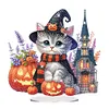 >SALE<Acrylic Halloween Cat Diamond Painting Desktop Decorations for Home Office Decor