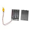 2Pcs 3 3V-5V Flame Lamp Circuit Board with Battery Box Flame Lamp Wick
