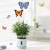 (US Local)6Pcs Diamond Painting Kits Garden Stakes Diamond Art Kits (Butterfly A)